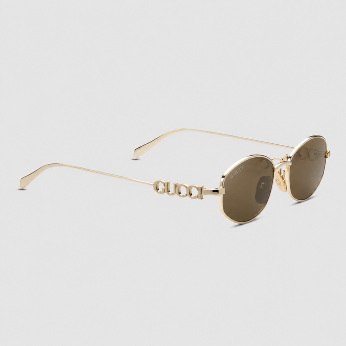Lunettes de soleil ovales - Marron