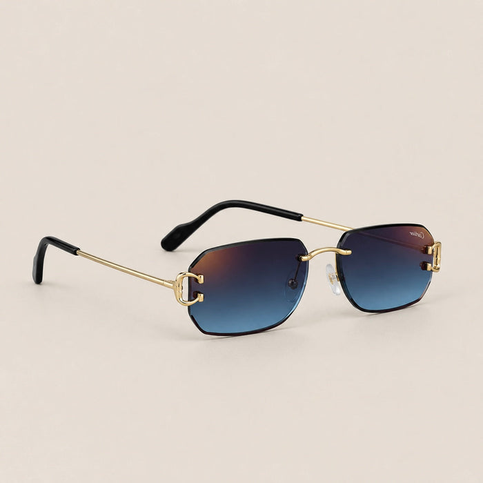 Lunettes solaires décor classique de cartier - Bleu Foncé