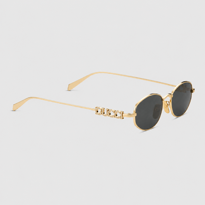Lunettes de soleil ovales - Noir