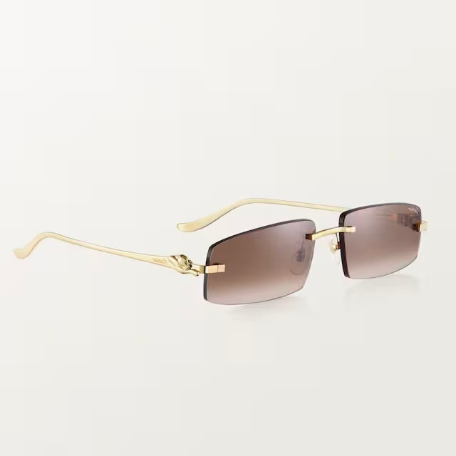 Lunettes précieuse solaires panthère de cartier - Dorée