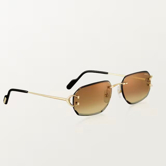 Lunettes solaires décor classique de cartier - Marron