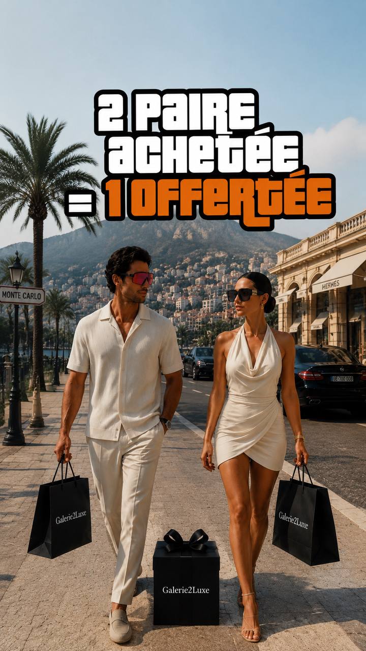 2 paires achetées = 1 paire offerte — Galerie2Luxe